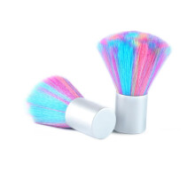Nail Dust Brush with Soft Comfortable Bristles for Quick Manicure Cleaning, 2pcs Rainbow Design