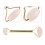 Ρολό προσώπου Rose Quartz για φυσική αντιγήρανση, μασάζ με κρύες πέτρες με πραγματικό 5