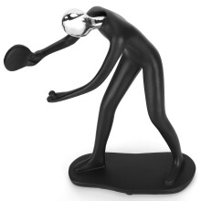 Statua di atleta, decorazione d'arte moderna per scrivania, scultura astratta, elegante figura di atleta con superficie liscia, statuetta leggera per