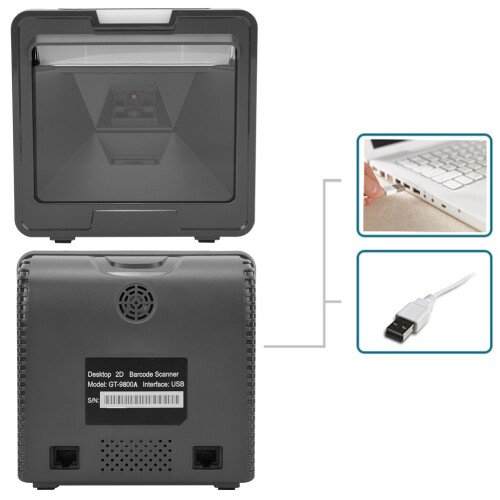 Presentation Barcode Scanner With Swipe-And-Go Scanning, PDF417 And QR Code Support For Mobile And Paper Media, High-Speed Decoding Auto-Continuous 1