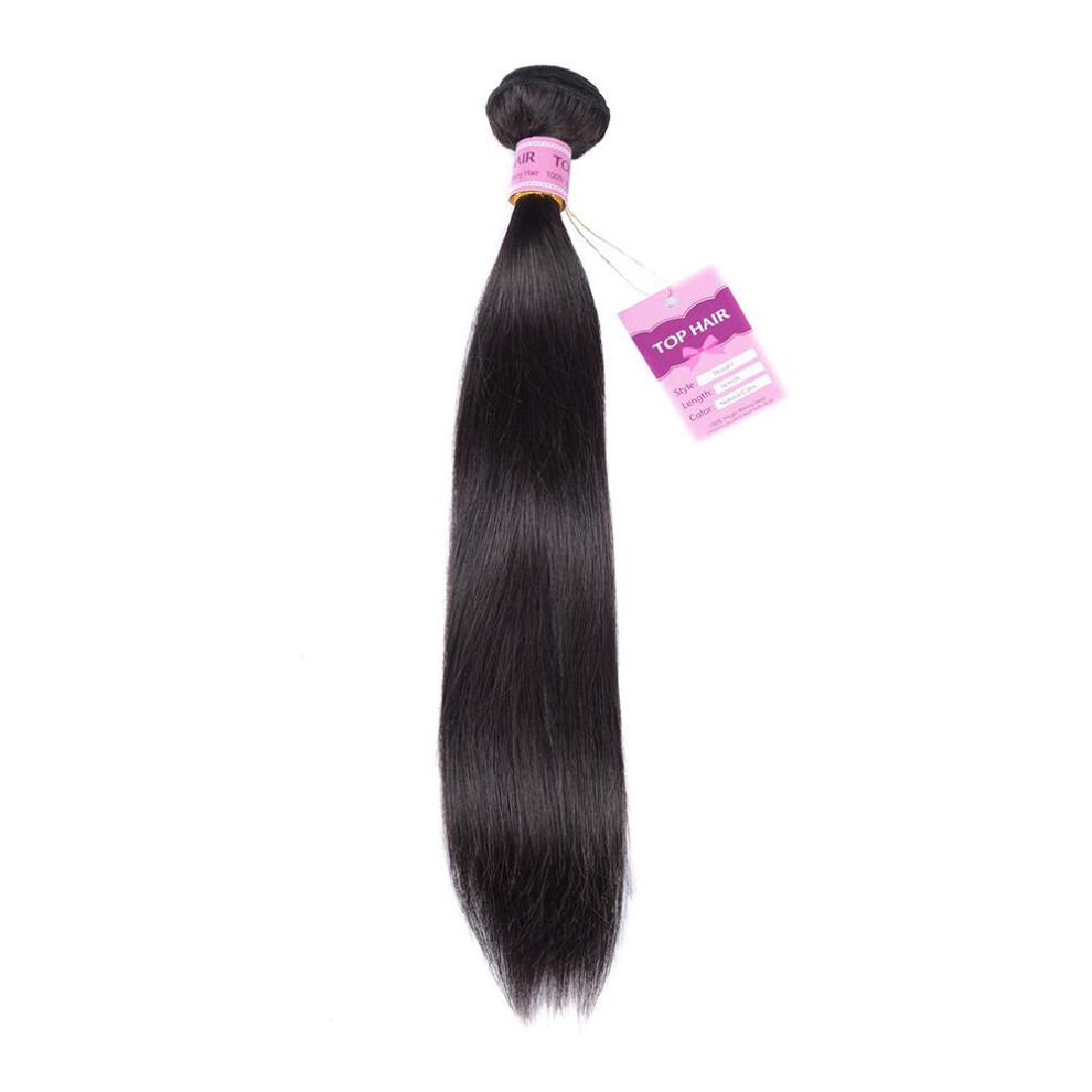 Peruvian Virgin Human Hair Bundles 8A Straight Weave Extensions Natural Black 100g 10inch