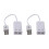 2X 3.5mm Microphone Earphone Socket USB 2.0 Sound Card Speaker Audio Adapter White 1