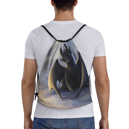 Κλασική τσάντα με κορδόνι How To Train Your Dragon, πτυσσόμενη, αθλητική, γυμναστικής, 1