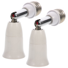 Lampfittingverlenger, 2 stuks buigbare lampfittingadapter (E27-E27)