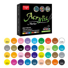 ZKCCNUK36Color7100Mäkký akrylový popisovač na vodnej báze 10 ml, kompatibilný s perami - Školské potreby do 1 USD