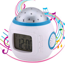JOYFEEL Sky Star Projector Children Room Sky Star Night Light Projector Lamp Alarm Clock sleeping music