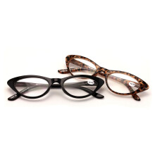 VWE 2 perechi ochelari de citit vintage Deluxe pentru femei, cu lentile transparente, model Cateye +3.00
