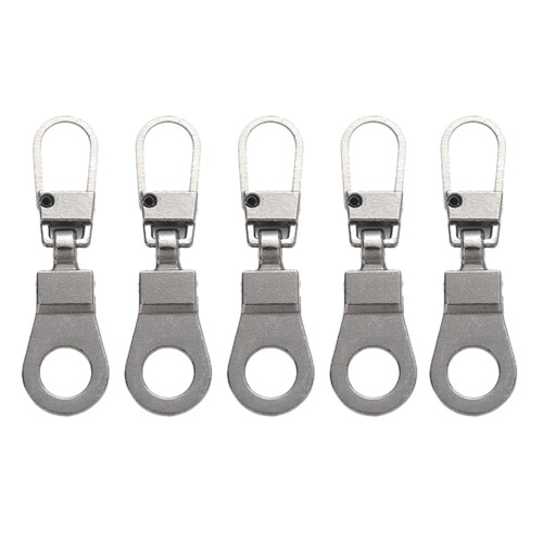 Hesroicy5Pcs Φερμουάρ Αποσπώμενο Κράμα Ανταλλακτικό Φερμουάρ Slider DIY Ραπτική Ρούχα Κιτ 1