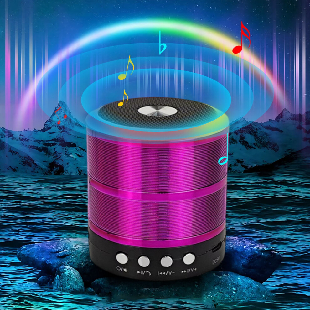 Portable Bluetooth Speaker With Rgb Lights, Waterproof & Hd Stereo Sound, Bluetooth 5.3, Outdoor Party Speaker 9164030712188