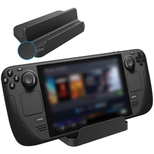 Supporto compatto LINLIN per Steam Deck, base antiscivolo in ABS compatibile con Switch OLED/Lite – Supporto per console di gioco e accessorio dock