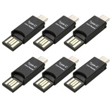 6x USB 3.1 Type-C USB-C naar SD-/TF-kaartlezeradapter voor pc en mobiele telefoon