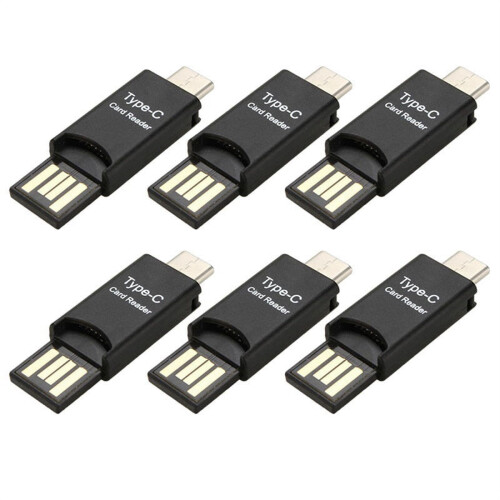 6X USB3.1Type C Προσαρμογέας ανάγνωσης καρτών USB-C σε -SD TF για κινητό τηλέφωνο υπολογιστή