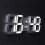 3D LED Digital Clock Wall Glowing Night Mode Adjustable White 4