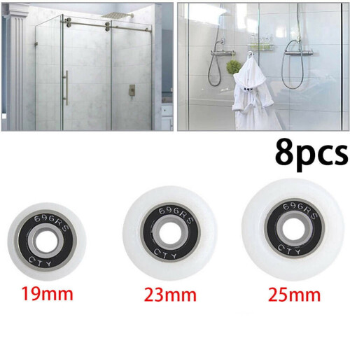 8Pcs Replacement Shower Door Roller Runner Wheels Wheel Diameter 25mm 2