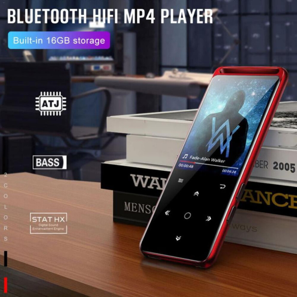 Prettyui 16Gb Mp3 Player Touch Bluetooth Music Player With Fm Radio, Recording, 1.8" Screen, Hifi Lossless Sound 9164030853096