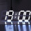 3D LED Digital Clock Wall Glowing Night Mode Adjustable White 2