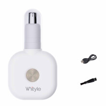 Ruhiku GW Nose Hair Trimmer for Men/Women, Rechargeable Mini Clipper with Dual Blades & Dust Cap, Painless Cleaning