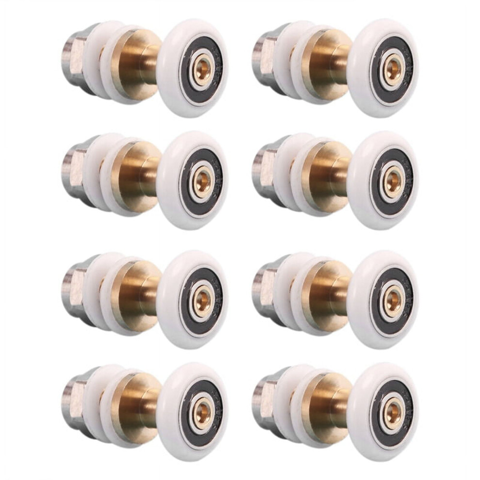 8Pcs 20Mm Shower Door Rollers For The Bathroom Glass Sliding Door Pulleys Wheels Ultra-Quiet Shower Glass Door Rollers 9483153237300