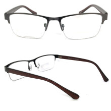 1 pereche de ochelari de citit trifocali progresivi, dreptunghiulari, metalici, fără linie, cu lentile transparente - mai buni decât ochelarii de