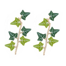 Aimant décoratif pour réfrigérateur en forme de lierre anglais - Tige articulée de 20 cm avec 6 feuilles, aimant puissant pour la cuisine,