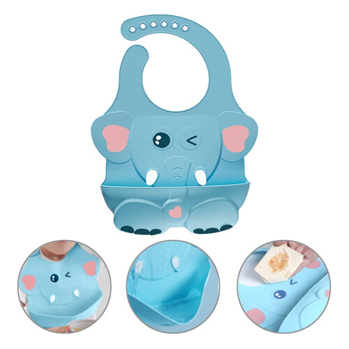 1pc Bib Silicone do Pháistí Bib Silicone do Leanaí, Bib Diner Silicone do Leanaí 2