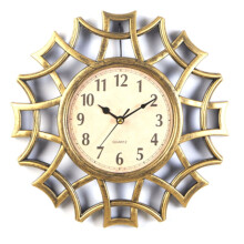 Wall Clock Nordic Vintage Numeral Geometric Wall Clock Quartz Mordern Home Wall Decorative Supplies Gold