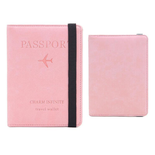 RFID-protected travel wallet passport holder pink 1-Pack 1
