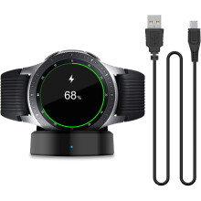 Frissített töltő, kompatibilis a Samsung Galaxy Smart Watch 42mm/46mm készülékkel, csere töltődokkoló, csak Samsung kompatibilis