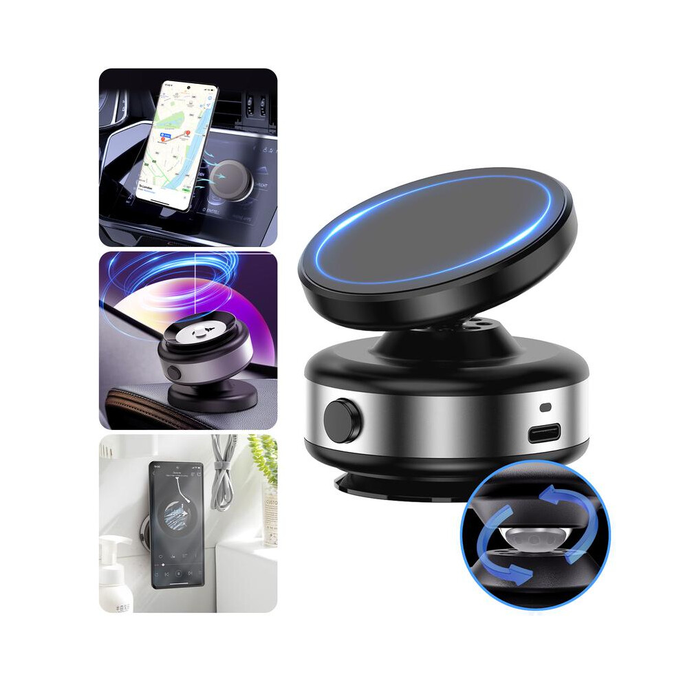 360 Rotatable Car Magnetic Phone Holder, Compatible With Iphone & Android, Vacuum & Magnetic Adsorption For Windshield, Dashboard, Kitchen, Office 9164030161825
