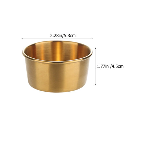 Ανοξείδωτα πιάτα σάλτσας4 τεμαχίων πιάτο Dip Cups ορεκτικά καρυκεύματα μικρό 1