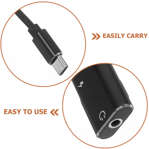 USB til AUX-adaptersplitter 3,5 mm lyddispenser tilbehør konvertertype hovedtelefon 1