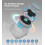 Shower Bluetooth Speaker, Waterproof Bluetooth Speakers IPX7, Floating Portable Wireless Speaker with LED Light, 2