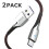 Καλώδιο γρήγορης φόρτισης USB C AGOZ2Pack με φως LED για συμβατότητα με Samsung Galaxy Tab S9, S8, S7, 1