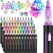¡Liquidación! Set de bolígrafos de contorno de doble línea Giyblacko, bolígrafo Dream Flash, bolígrafo de marcado de color metálico,