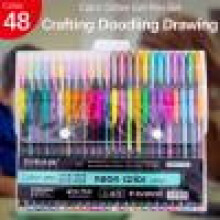 Ensemble de stylos gel pailletés Poaug, carnets de coloriage, marqueurs pour le dessin et les loisirs créatifs (2 ml), liquidation de fournitures