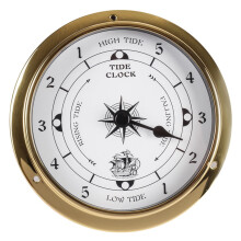 RABBITH115mm Wandthermometer Hygrometer Barometer Horloge Getijdenklok Weerstation Koper voor Shell Binnen Buiten