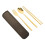 1 Set Essstäbchen-Set aus Edelstahl mit langem Griff 1