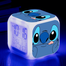 Sveglia digitale HANNTAOO per bambini, con sveglia a LED a 7 colori, termometro e luce notturna, ideale come regalo per bambini e bambine (A93-1837).
