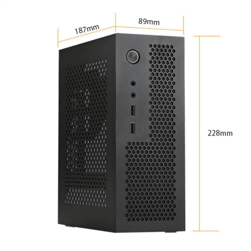 A09 HTPC Computer Case Mini ITX Gaming PC Chassis Desktop Chassis USB2.0 Computer Case Home Computer Case Silver 2