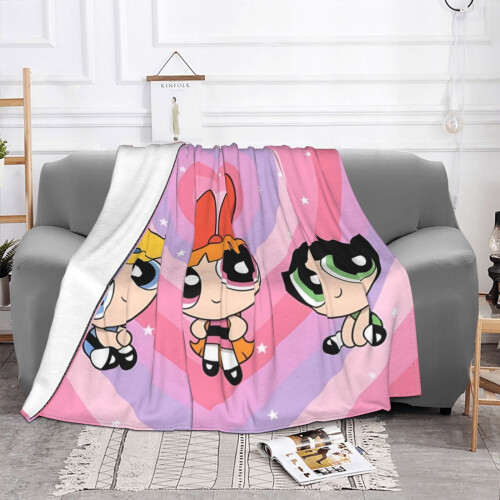 Manta de flanela das Meninas Superpoderosas - Cobertor de microfibra ultramacio para sofá, cama e uso no escritório. 1