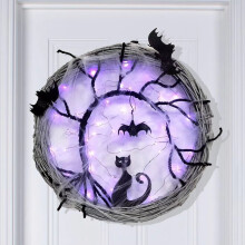 Guirlandas de Halloween Fankiway: Decorações Assustadoras para Porta de Entrada, Decoração para Casa, Guirlandas para Festas e Decorações de