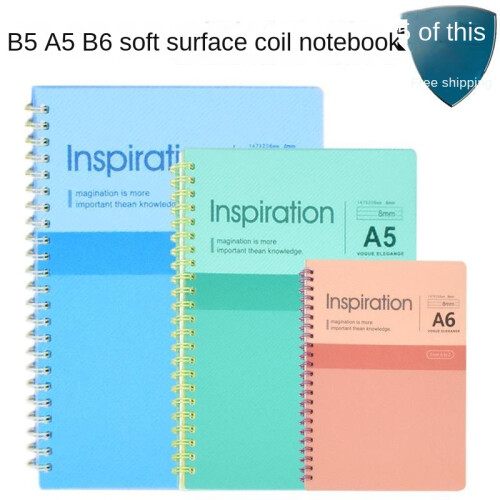 B5coil notebook color spiral thickened PP office classification A5notepad loose-leaf coil book 2