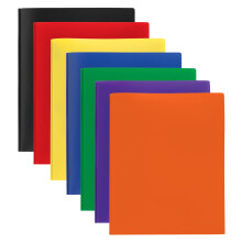 Office Depot-mapper i polyuretan med 2 lommer for skoleklasser og pigger, 20,5 cm x 28,5 cm, assorterte farger, pakke med 48