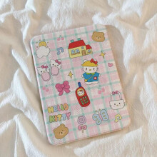 Capa protetora simples Hello Kitty compatível com iPad, capa protetora para tablet com compartimento para caneta, acrílica 2024air345MINI6feminina