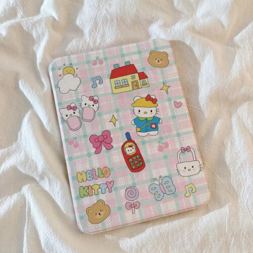 Απλή Hello Kitty συμβατή με προστατευτικό κάλυμμα iPad προστατευτική θήκη tablet με 1