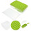 1 Set selbstgemachte Eiswürfelform, Eiskratzer, Aufbewahrungsbox (Grün Transparent) 5