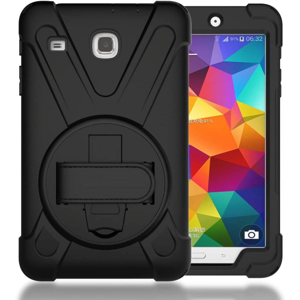 Compatible With Samsung Galaxy Tab E 8.0 Case, Heavy Duty Hybrid Shockproof Protection Cover Built With Kickstand And Hand 9170372870936