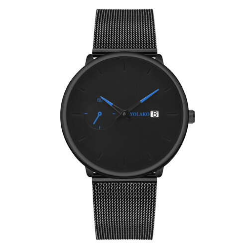 Ρολόγια Quinlirra για γυναίκες, Trend Dial, Διπλά μάτια, ζώνη με τρεις δείκτες, λουράκι 2