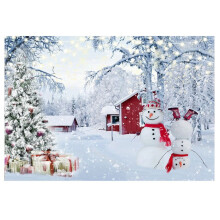 210X150Cm Winter Snow Background Cloth Snowflake Christmas Tree Glitter White Photography Backdrops, C