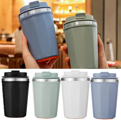 Dengjunhu380ML Επαναχρησιμοποιήσιμο Κύπελλο Καφέ, Φορητή Κούπα Ταξιδιού με Αδιάβροχο